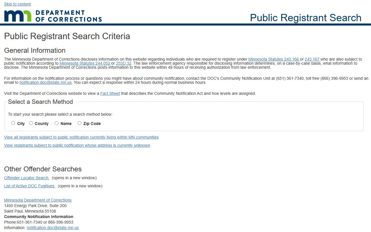 Otter Tail County Court Administration separate DOC registrant records source