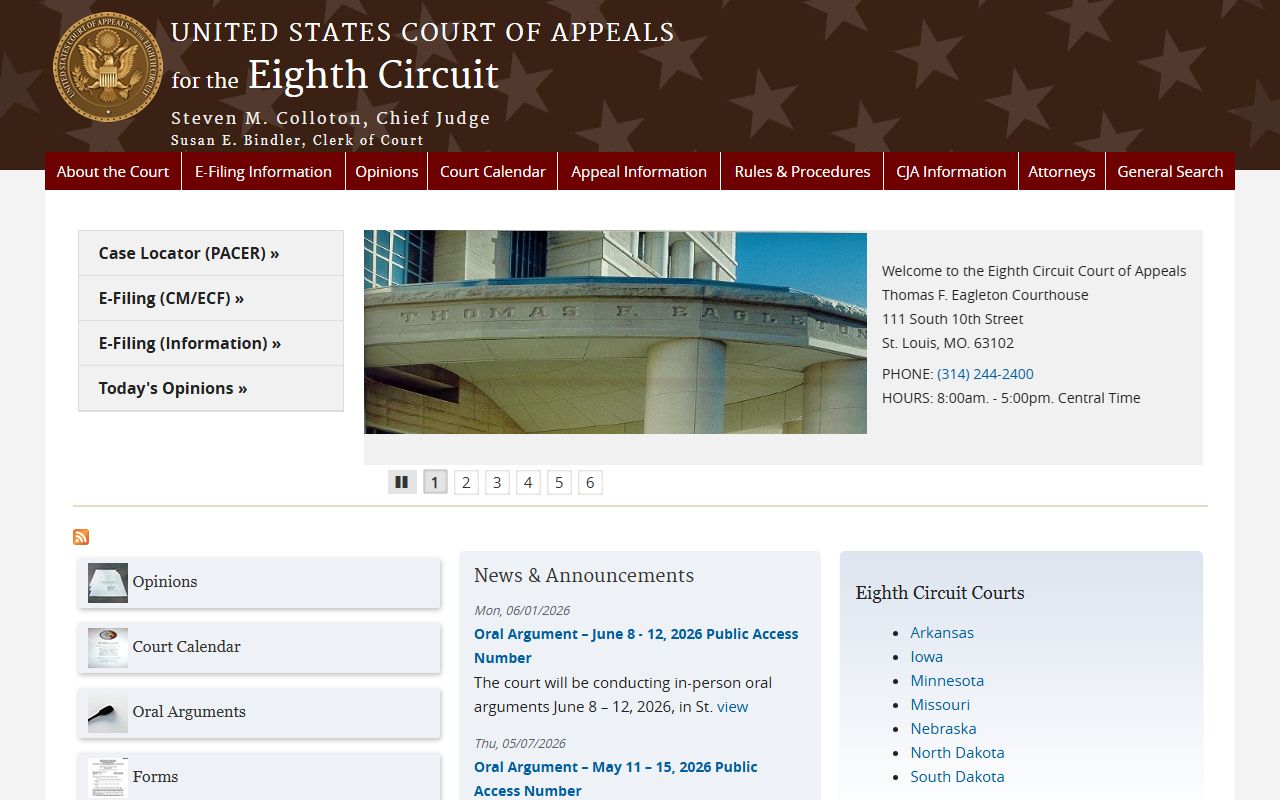 Otter Tail County Court Administration federal appellate distinction