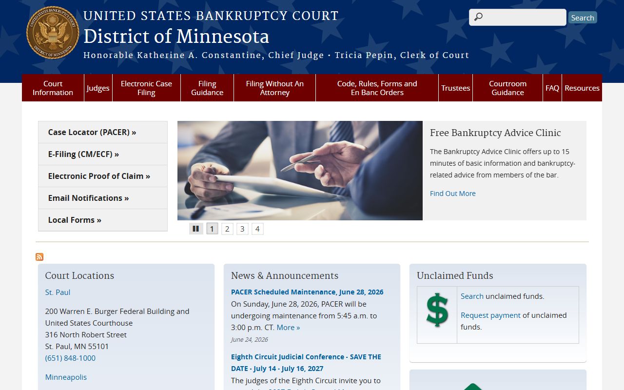 Otter Tail County District Court federal bankruptcy distinction