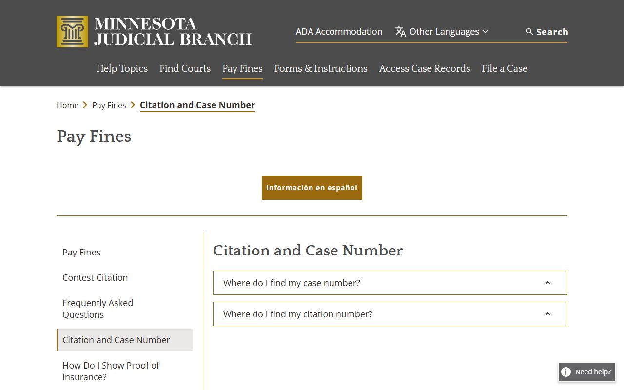 Otter Tail County traffic court records citation and case number guide